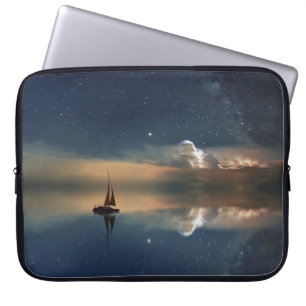 Zeilen naar de wolken laptop sleeve