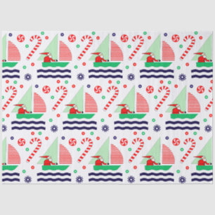 Zeilen Nautical Kerstcadeau Tissuepapier