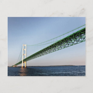 Zeilen onder de Mackinac-brug Briefkaart