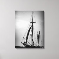 Zeilen op Aruba in zwart-wit (portret)