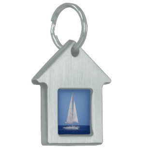 Zeilen op de oceaanblauw huisdieren naamplaatje