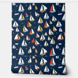 Zeilen op de Zeeen: een nautisch genot Behang