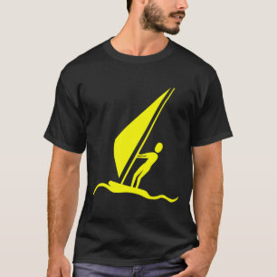 Zeilen op een surfplank - Geel T-shirt
