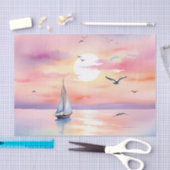 Zeilen op het Calm Zee Tissuepapier (Craft)