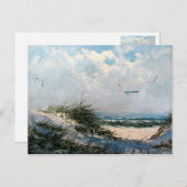 Zeilen op het strand briefkaart (Voorkant / Achterkant)