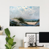 Zeilen op het strand poster (Thuiskantoor)