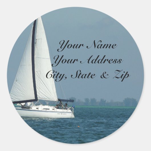 Zeilen Ronde Sticker (Voorkant)