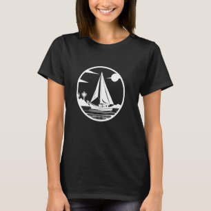 Zeilen Tekenboot Sport Strand Catamaran T-shirt