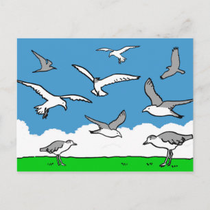 Zeilen tijdens de vlucht briefkaart