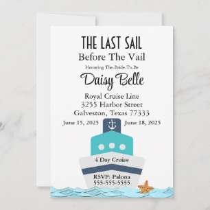 Zeilen voor de sluier uitnodiging