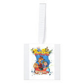 Zeilen voor een Funny Tale Cube Ornament (Voorkant)