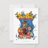 Zeilen voor een Funny Tale Flat Dank u kaart (Voorkant)