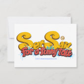 Zeilen voor een Funny Tale Flat Dank u kaart (Achterkant)