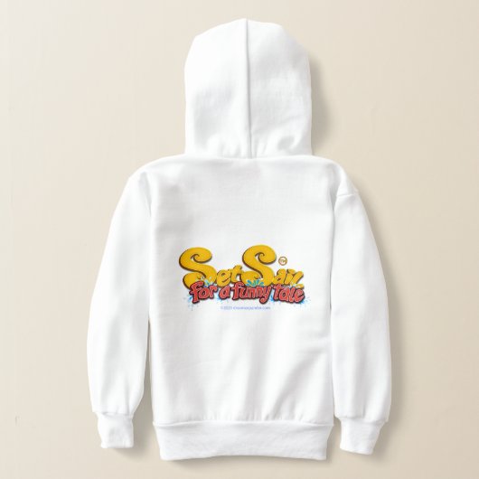 Zeilen voor een Funny Tale Girl's Pullover Hoodie (Laag Achter)
