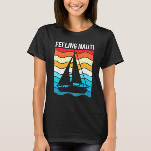 Zeilen voor mannen Nautische zeilboot gevoel Nauti T-shirt