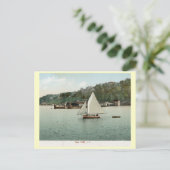 Zeilen, Zee Cliff, Long Island, NY 1907 Briefkaart (Staand voorkant)