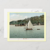 Zeilen, Zee Cliff, Long Island, NY 1907 Briefkaart (Voorkant / Achterkant)