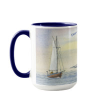 Zeilen Zee Ocean Boat Coast Retirement Coffee Mok