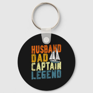 Zeilen zeilboot retro vintage echtgenoot vader kap sleutelhanger