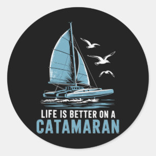 Zeilen Zeilboot Zeiler Catamaran Zeilen Ronde Sticker