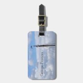 Zeilen, zeilen, schepen, zeevaart, reizen, jachtha bagagelabel (Voorkant verticaal)