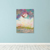 Zeilend hoge Zeeen Canvas Afdruk (Insitu (Houten vloer))