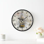 Zeilend schip  ~ 1789 Eastern Hemisphere Map ~   Grote Klok (Huis)