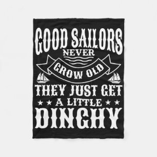 Zeilende goede zeilers groeien nooit oude zeilboot fleece deken