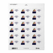 Zeilende Kerst Etiket (Full Sheet)