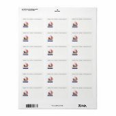 Zeilende Kerst Label (Full Sheet)