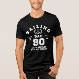 Zeilende Papa Grappige Bootvarende Opgericht 1990 Tri-Blend Shirt