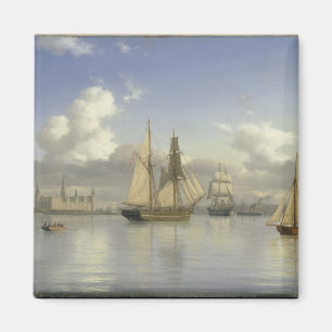 Zeilende schepen bij het kasteel van Kronborg, Zwe Magneet