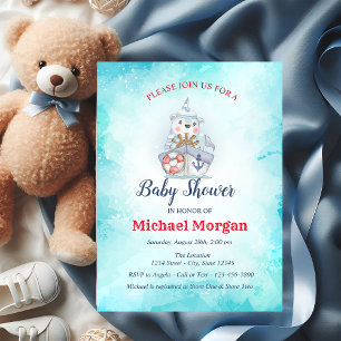 Zeiler, Ahoy Het is een JONGEN Zee Baby Shower Kaart
