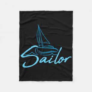 Zeiler Tekst Logo Zeil Bemanning Fun Schip Boot Sy Fleece Deken
