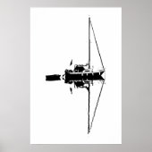 Zeiljacht weerspiegeld in stille wateren kalm Zee Poster (Voorkant)