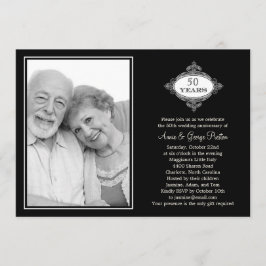 Zeiljacht Zeehond Huwelijksjubileum Foto Uitnodigi Kaart