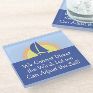 Zeiljachten Thema Glazen Onderzetter