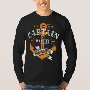 Zeilkapitein Zeilboot Boot Schip Boating T-shirt