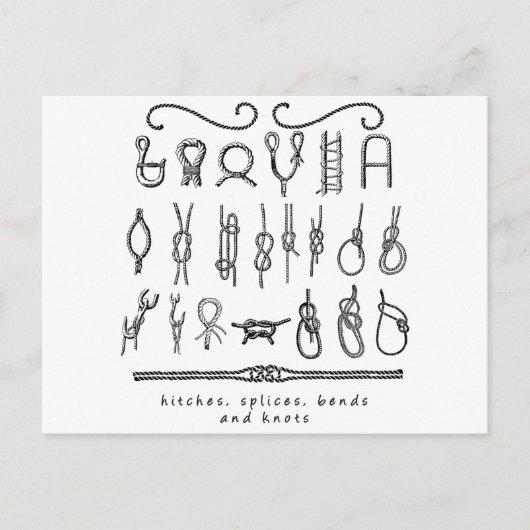 zeilknopen briefkaart (Voorkant)