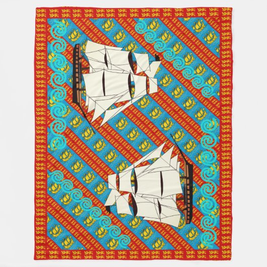 zeilleeuwen fleece deken (Voorkant)