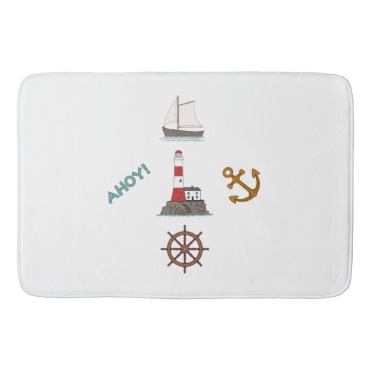Zeilontwerpkleur Badmat (Voorkant)