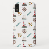 Zeilpatroon Kleur op Wit Case-Mate iPhone Case (Achterkant)