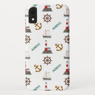 Zeilpatroon Kleur op Wit iPhone XR Hoesje