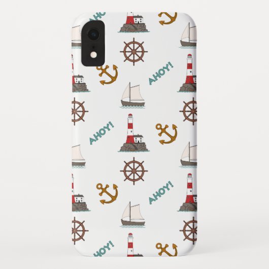 Zeilpatroon Kleur op Wit Case-Mate iPhone Case (Achterkant)