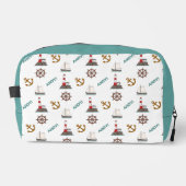 Zeilpatroon Kleur op Wit Toilettasje (Voorkant)