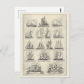  zeilschepen briefkaart (Voorkant / Achterkant)