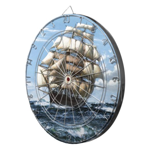 zeilschepen dartbord (Voorkant Rechts)