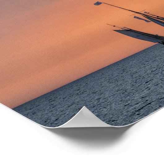 Zeilschepen in zonlicht op het Oostzeegebied Poster (Hoek)