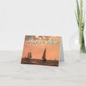 Zeilschepen Nautisch thema "Dank u" Kaart (Voorkant)