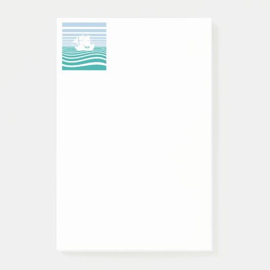 Zeilschepen patroon post-it® notes (Voorkant)